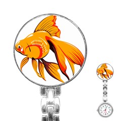 Goldfish Fish Tank Water Tropical Stainless Steel Nurses Watch by Sapixe