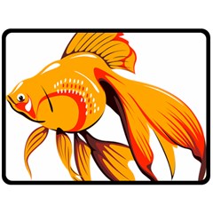 Goldfish Fish Tank Water Tropical Double Sided Fleece Blanket (large)  by Sapixe