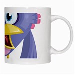 Bird Violet Beak Feather Fun White Mugs Right