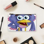 Bird Violet Beak Feather Fun Cosmetic Bag (Small)  Front