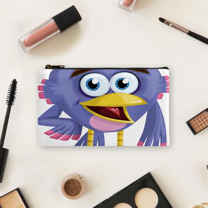 Bird Violet Beak Feather Fun Cosmetic Bag (Small) 