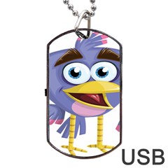 Bird Violet Beak Feather Fun Dog Tag Usb Flash (one Side) by Sapixe