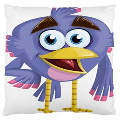 Bird Violet Beak Feather Fun Large Cushion Case (one Side) by Sapixe