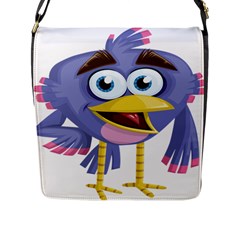 Bird Violet Beak Feather Fun Flap Messenger Bag (l)  by Sapixe