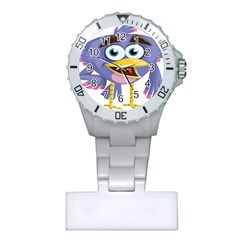 Bird Violet Beak Feather Fun Plastic Nurses Watch by Sapixe