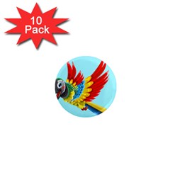 Parrot Animal Bird Wild Zoo Fauna 1  Mini Magnet (10 Pack)  by Sapixe