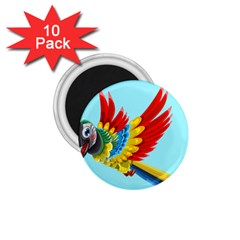 Parrot Animal Bird Wild Zoo Fauna 1 75  Magnets (10 Pack)  by Sapixe