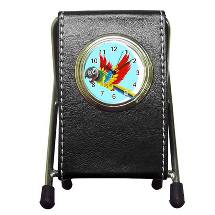 Parrot Animal Bird Wild Zoo Fauna Pen Holder Desk Clocks