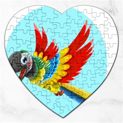 Parrot Animal Bird Wild Zoo Fauna Jigsaw Puzzle (heart) by Sapixe