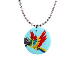 Parrot Animal Bird Wild Zoo Fauna Button Necklaces by Sapixe