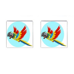 Parrot Animal Bird Wild Zoo Fauna Cufflinks (square) by Sapixe