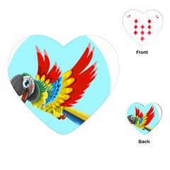 Parrot Animal Bird Wild Zoo Fauna Playing Cards (heart)  by Sapixe