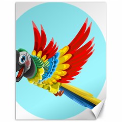 Parrot Animal Bird Wild Zoo Fauna Canvas 18  X 24   by Sapixe