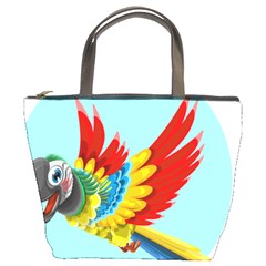 Parrot Animal Bird Wild Zoo Fauna Bucket Bags by Sapixe