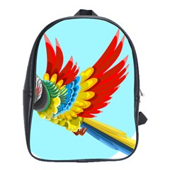 Parrot Animal Bird Wild Zoo Fauna School Bag (xl) by Sapixe