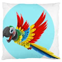 Parrot Animal Bird Wild Zoo Fauna Standard Flano Cushion Case (one Side) by Sapixe