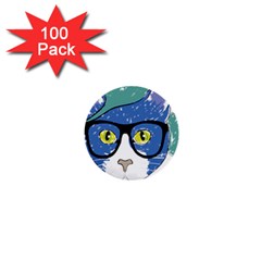 Drawing Cat Pet Feline Pencil 1  Mini Buttons (100 Pack)  by Sapixe