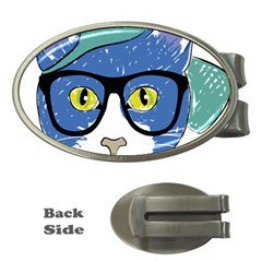 Drawing Cat Pet Feline Pencil Money Clips (oval)  by Sapixe