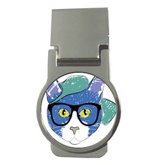 Drawing Cat Pet Feline Pencil Money Clips (round)  by Sapixe