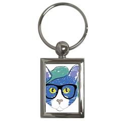 Drawing Cat Pet Feline Pencil Key Chains (rectangle)  by Sapixe