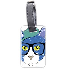 Drawing Cat Pet Feline Pencil Luggage Tags (two Sides) by Sapixe