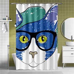 Drawing Cat Pet Feline Pencil Shower Curtain 48  X 72  (small)  by Sapixe