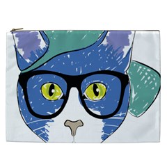 Drawing Cat Pet Feline Pencil Cosmetic Bag (xxl)  by Sapixe