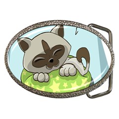 Kitten Kitty Cat Sleeping Sleep Belt Buckles by Sapixe