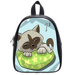 Kitten Kitty Cat Sleeping Sleep School Bag (small) by Sapixe