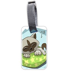 Kitten Kitty Cat Sleeping Sleep Luggage Tags (two Sides) by Sapixe