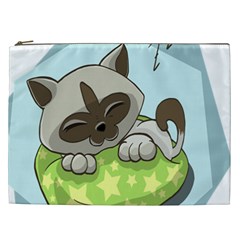 Kitten Kitty Cat Sleeping Sleep Cosmetic Bag (xxl)  by Sapixe