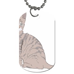 Kitten Cat Drawing Line Art Line Dog Tag (two Sides) by Sapixe