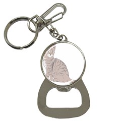 Kitten Cat Drawing Line Art Line Bottle Opener Key Chains by Sapixe