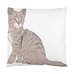 Kitten Cat Drawing Line Art Line Standard Cushion Case (two Sides) by Sapixe