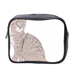 Kitten Cat Drawing Line Art Line Mini Toiletries Bag 2-side by Sapixe