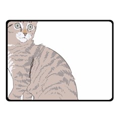 Kitten Cat Drawing Line Art Line Fleece Blanket (small) by Sapixe