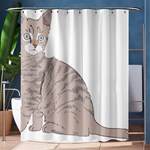 Kitten Cat Drawing Line Art Line Shower Curtain 60  x 72  (Medium)  60 x72  Curtain