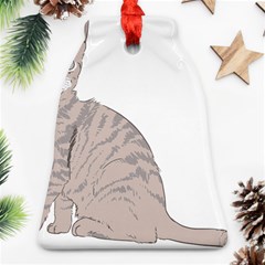 Kitten Cat Drawing Line Art Line Ornament (bell) by Sapixe