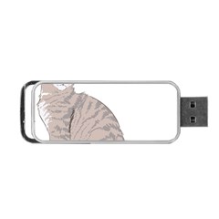 Kitten Cat Drawing Line Art Line Portable Usb Flash (two Sides) by Sapixe