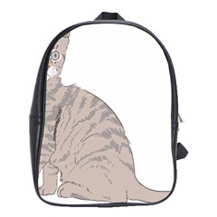 Kitten Cat Drawing Line Art Line School Bag (xl) by Sapixe