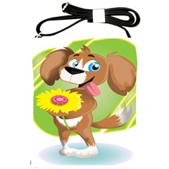 Dog Character Animal Flower Cute Shoulder Sling Bags by Sapixe