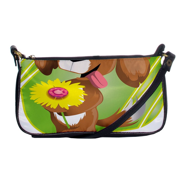 Dog Character Animal Flower Cute Shoulder Clutch Bags