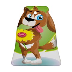 Dog Character Animal Flower Cute Ornament (bell) by Sapixe