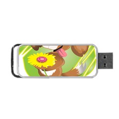 Dog Character Animal Flower Cute Portable Usb Flash (one Side) by Sapixe