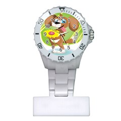 Dog Character Animal Flower Cute Plastic Nurses Watch by Sapixe