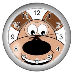 Doh Puppy Happy Pet Hound Animal Wall Clocks (silver)  by Sapixe