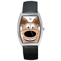 Doh Puppy Happy Pet Hound Animal Barrel Style Metal Watch