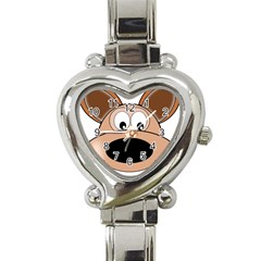 Doh Puppy Happy Pet Hound Animal Heart Italian Charm Watch by Sapixe