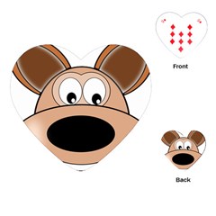 Doh Puppy Happy Pet Hound Animal Playing Cards (heart)  by Sapixe