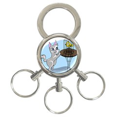 Cat Bird Cage Hunt Hunting Pet 3-ring Key Chains